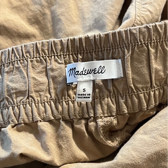 Madewell‎ Pull-On Wide-Leg Poplin Pants in Khaki Women's Size Small - Picture 4 of 9